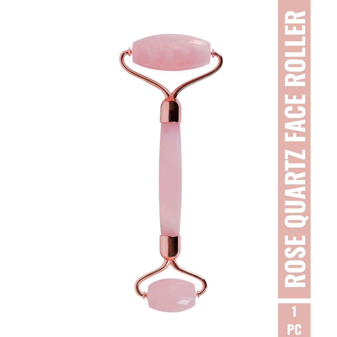OROSSENTIALS Rose Quartz Face Roller Massage Tool (ORO-035)