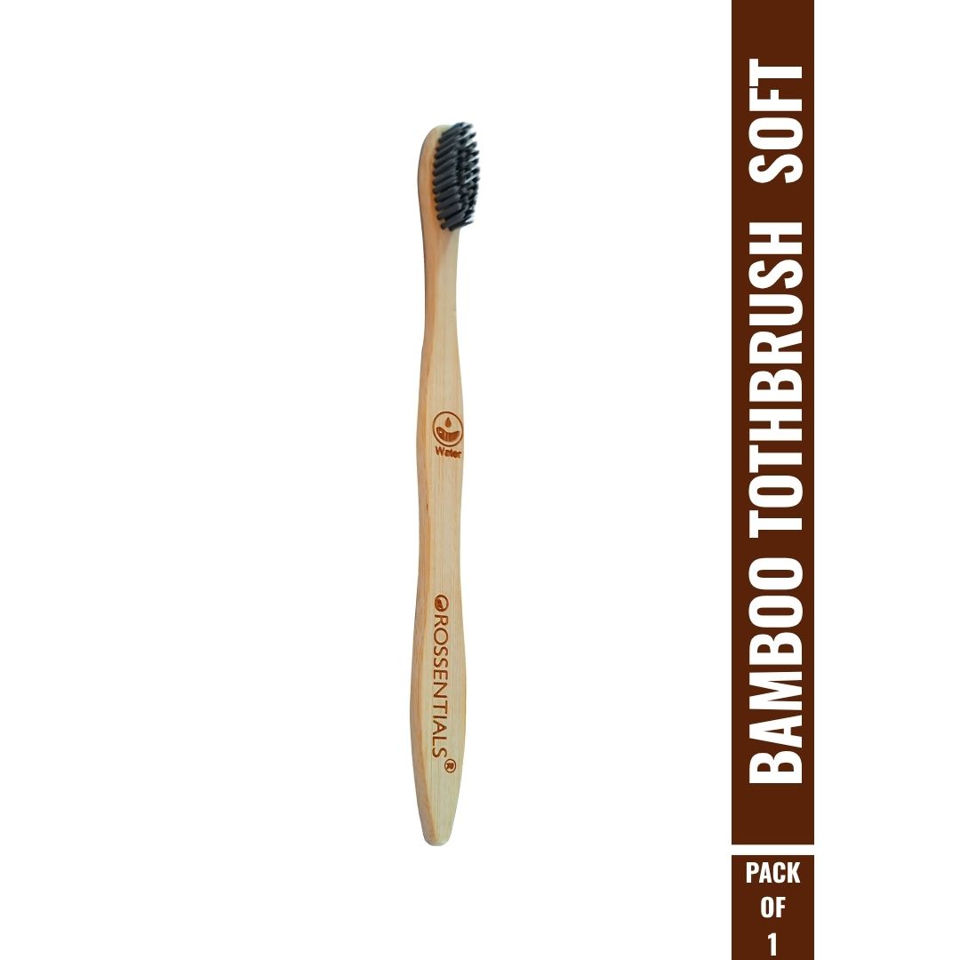 OROSSENTIALS Oral Care Bamboo Toothbrush with Soft Bristle (1pcs)