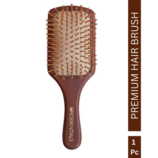 OROSSENTIALS Premium Wooden Hair Brush-Dark wood (ORO-017)