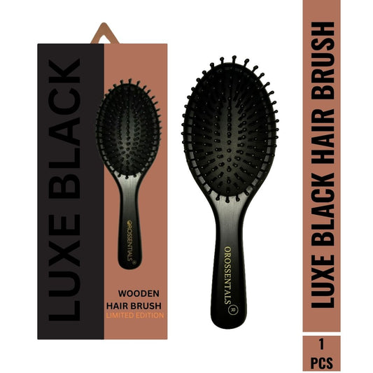 Orossentials Wooden Luxe Black Hair Brush (ORO-058)
