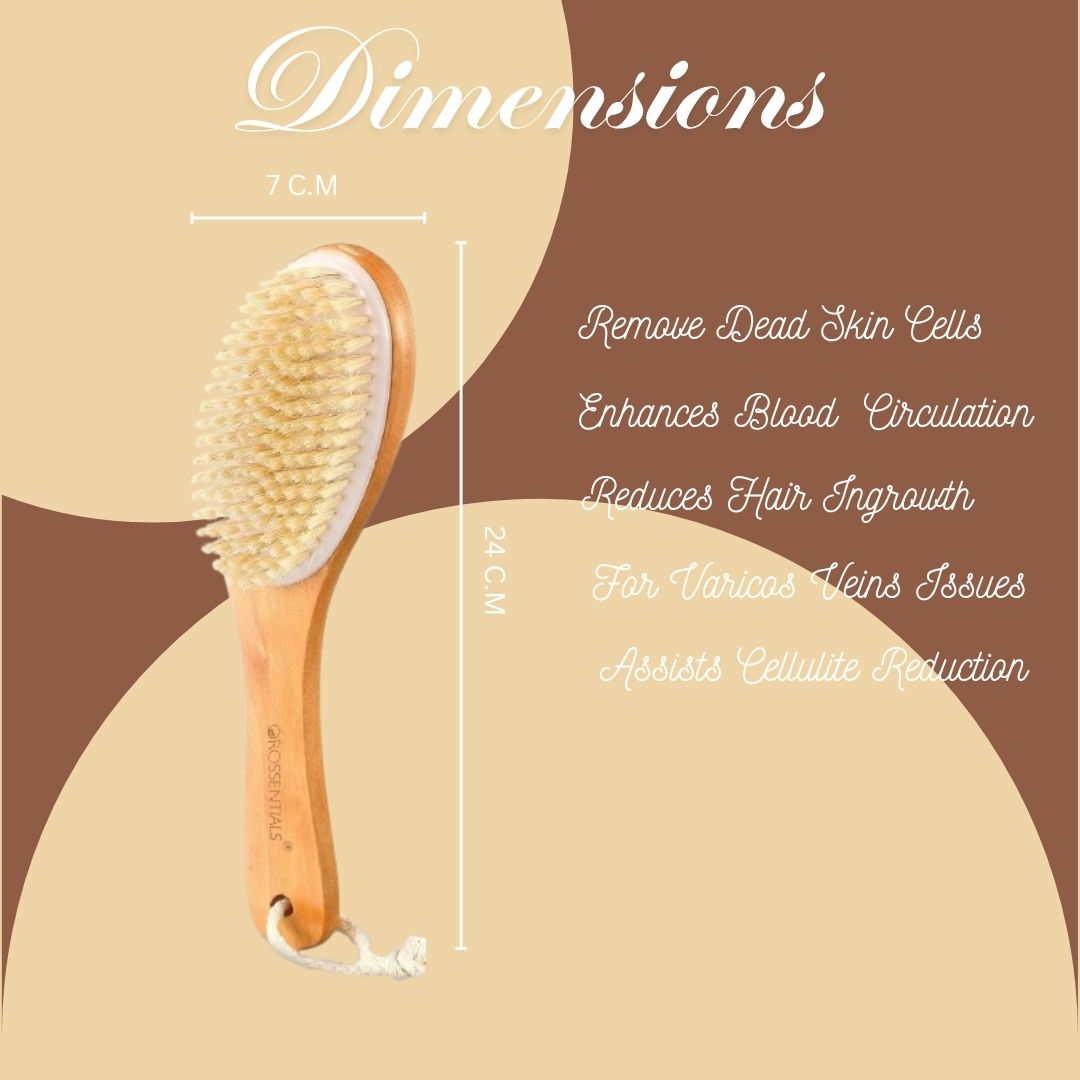 Wooden Dry Body Brush With Handle (ORO-022)