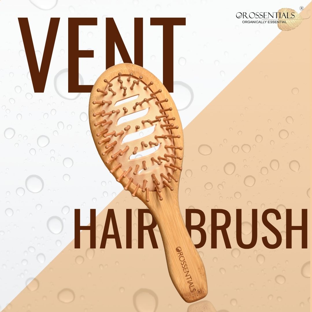 OROSSENTIALS Bamboo Wooden Vent Hair Brush (ORO-049)