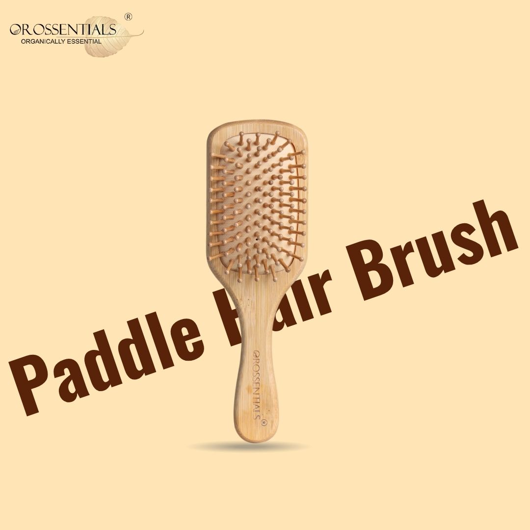 OROSSENTIALS wooden hair brush rectangle small ORO-012