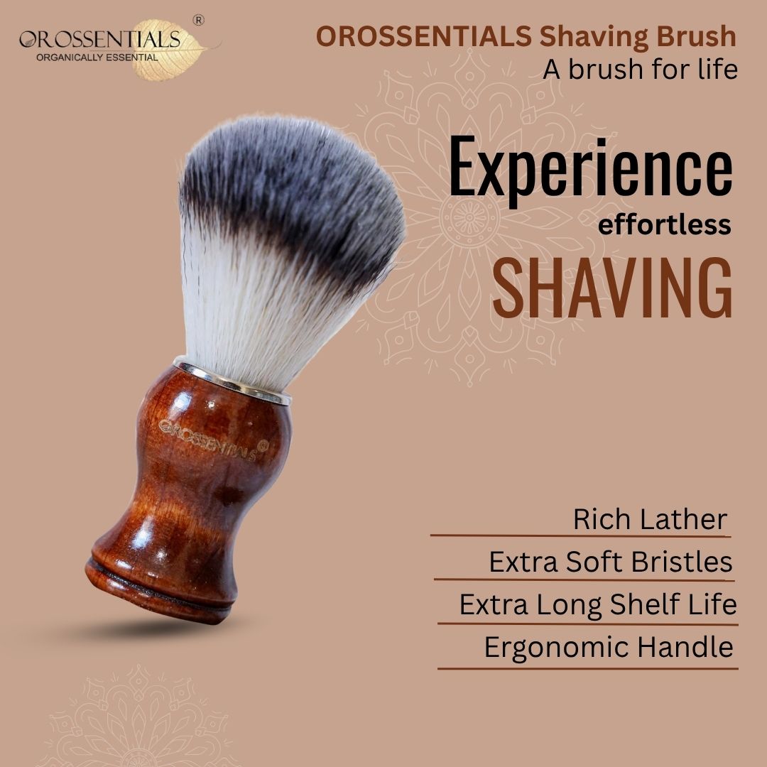 OROSSENTIALS Wooden Shaving Brush For Men (ORO-021)