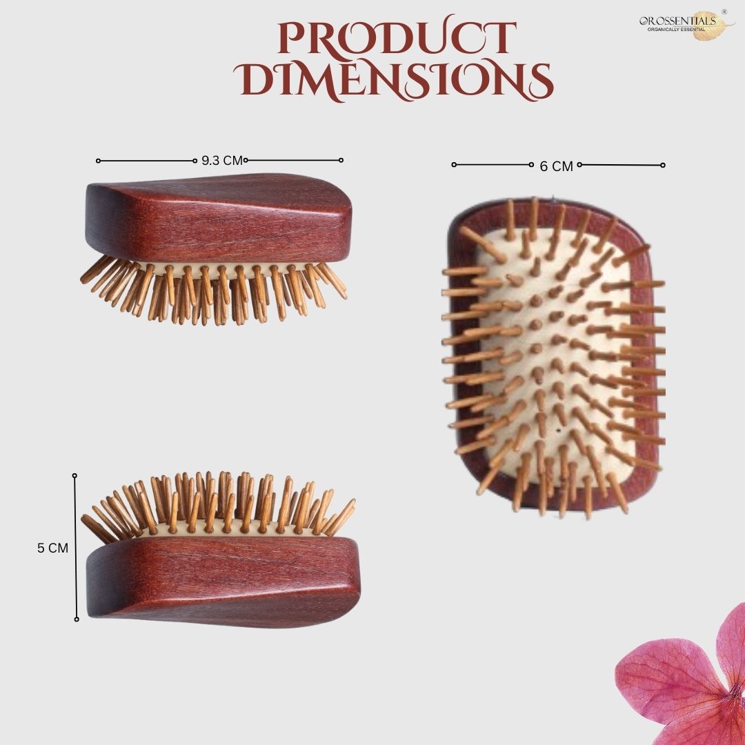 OROSSENTIALS Trending Natural Wooden Hair Brush Without Handle Premium (ORO-052)