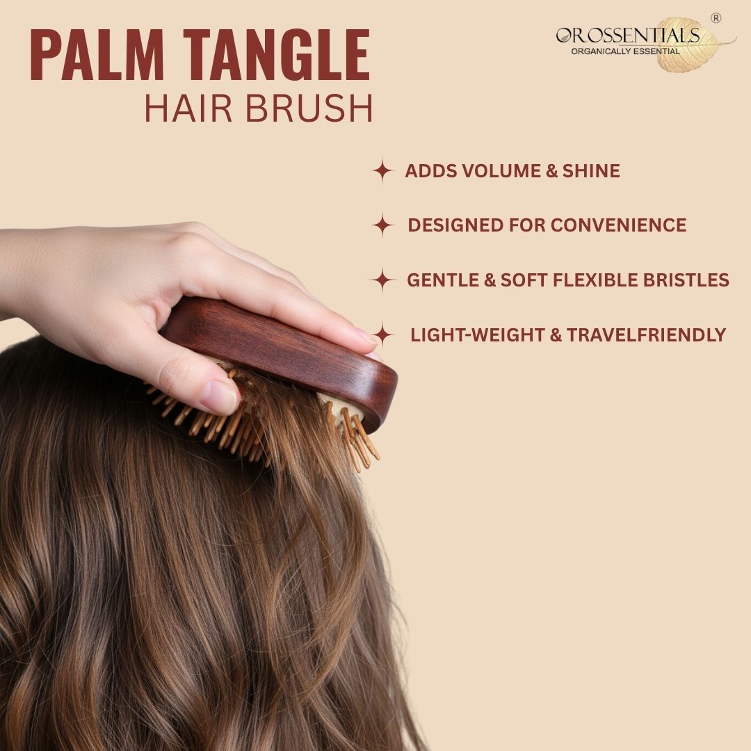 OROSSENTIALS Trending Natural Wooden Hair Brush Without Handle Premium (ORO-052)