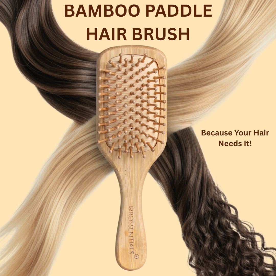 OROSSENTIALS wooden hair brush rectangle small ORO-012