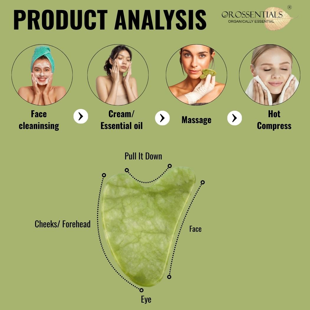 OROSSENTIALS Jade Gua Sha Stone Face Massager (ORO-026)