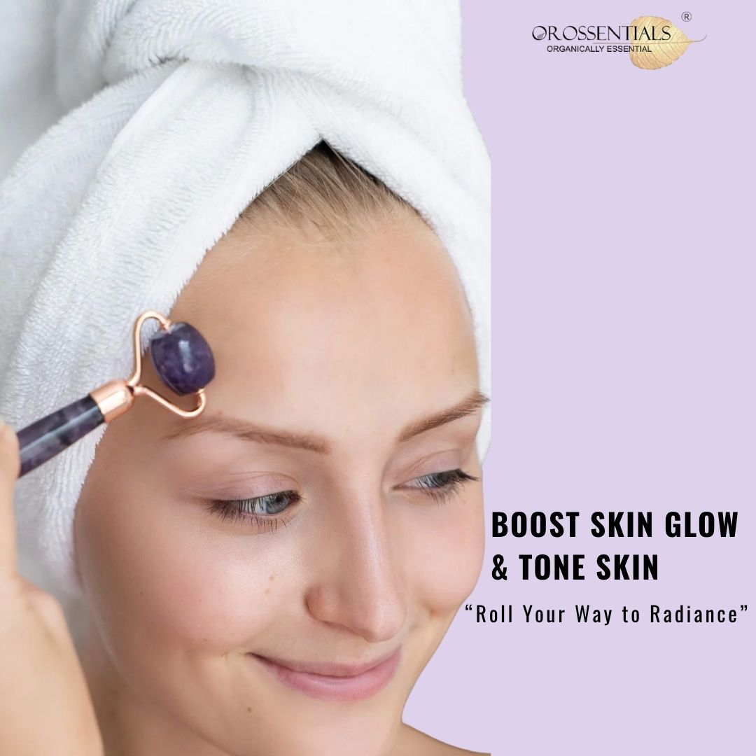OROSSENTIALS Amethyst Roller Face Massager Face Roller | Amethyst Face Roller (ORO-029)