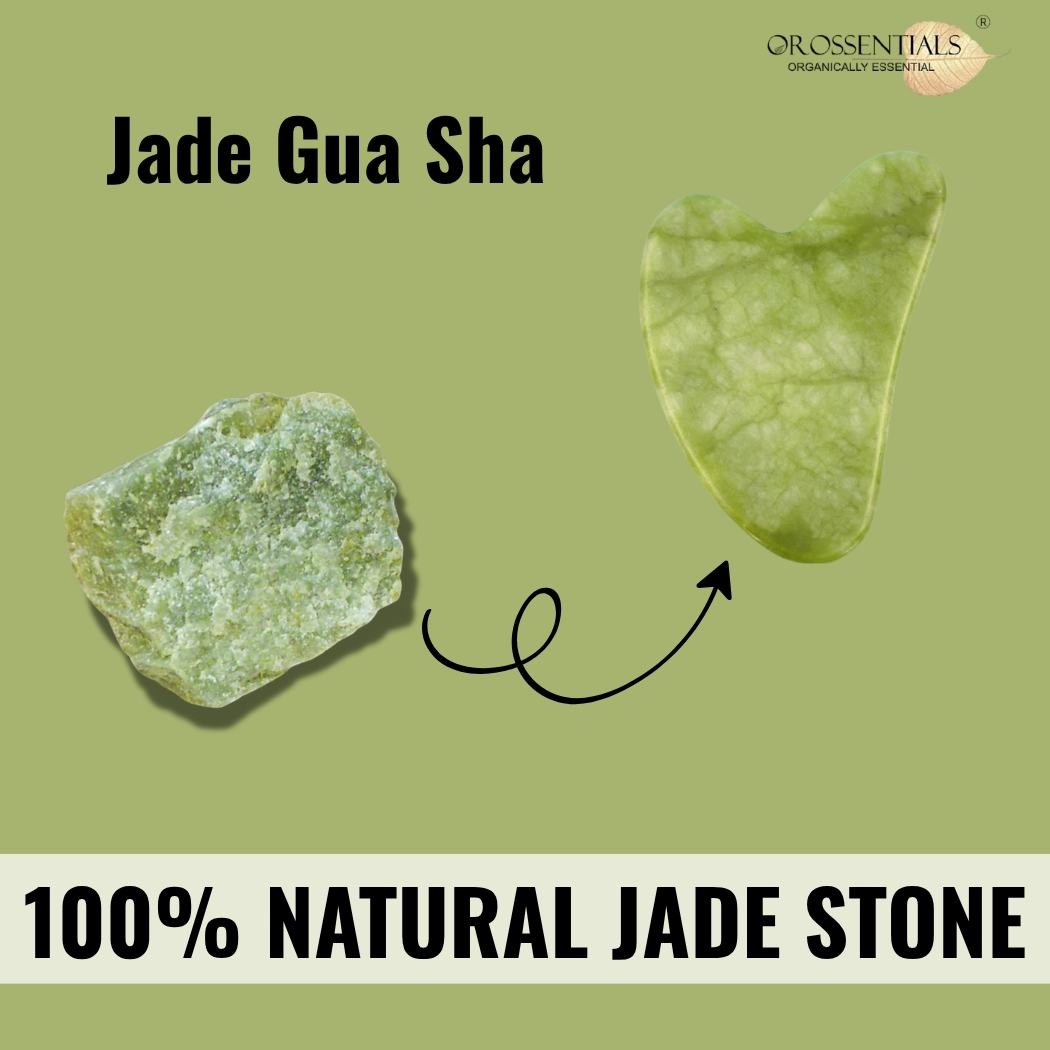 OROSSENTIALS Jade Gua Sha Stone Face Massager (ORO-026)
