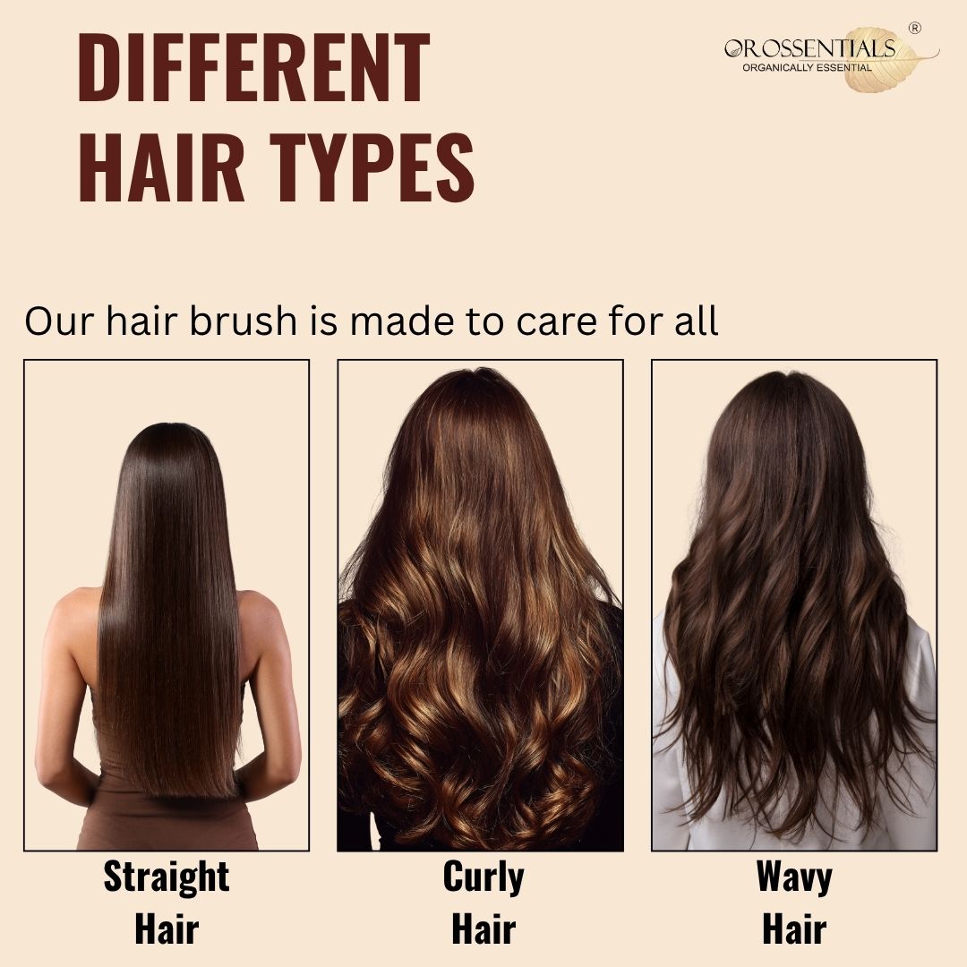 Wooden Round Hair Brush for Women & Men With Twirl Design (ORO-019)