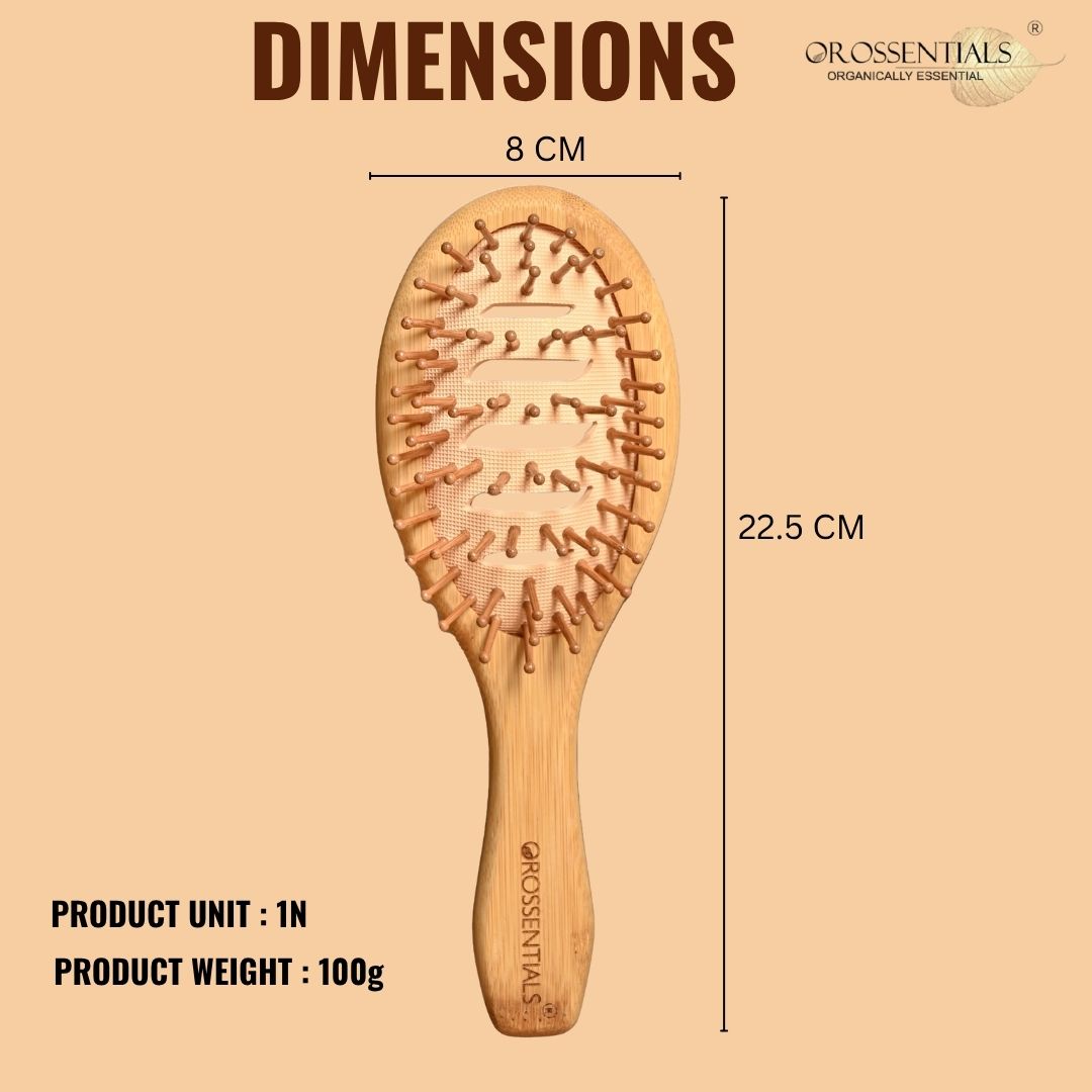 OROSSENTIALS Bamboo Wooden Vent Hair Brush (ORO-049)