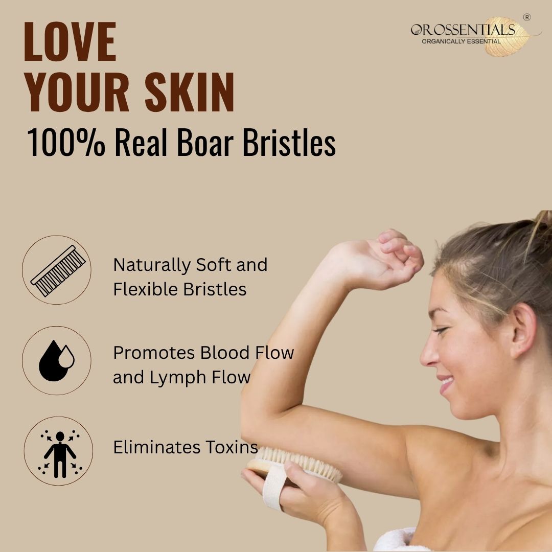 OROSSENTIALS Wooden Dry Body Brush - Premium (ORO-23)