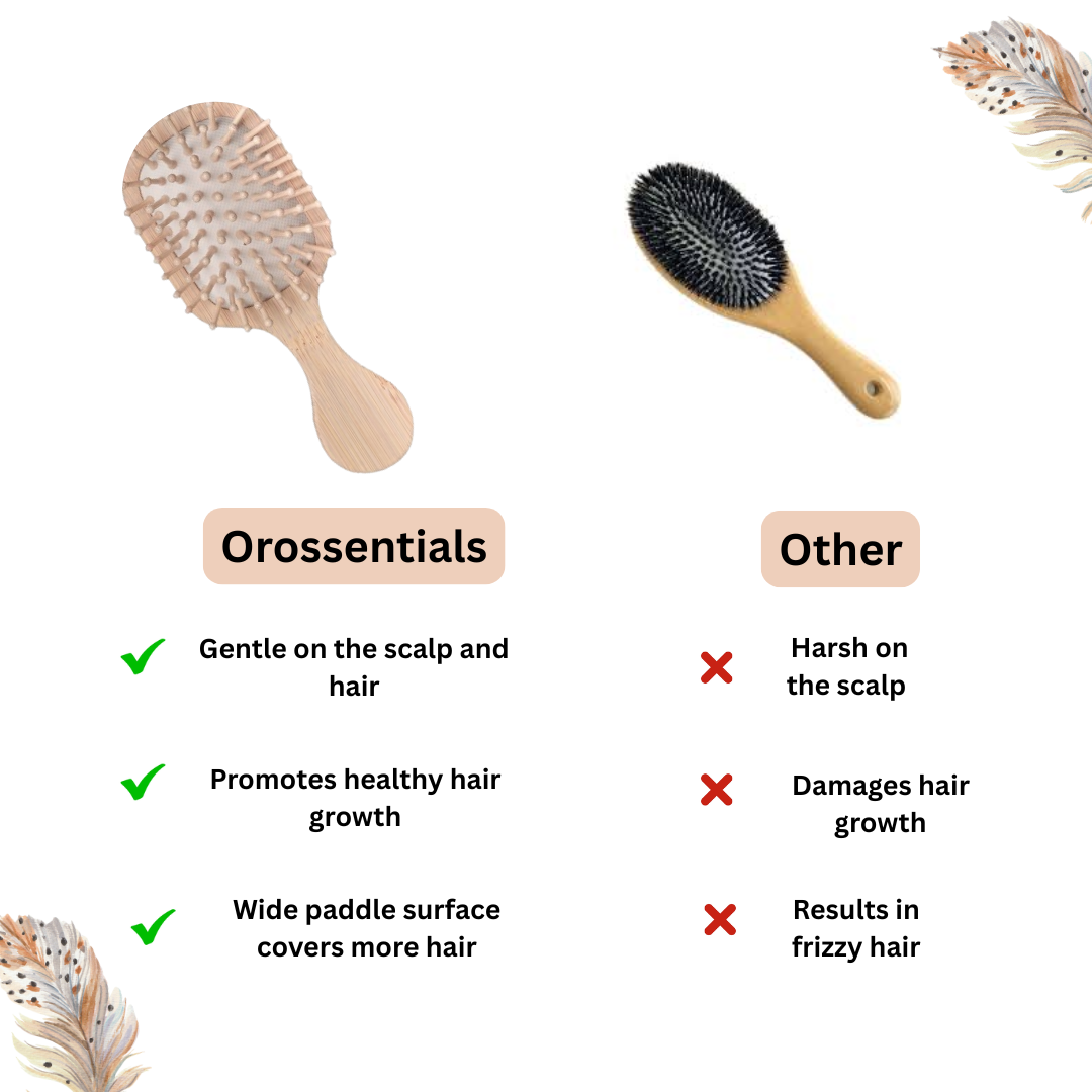 Orossentials Hair Brush Travel Compact Size (ORO-057)
