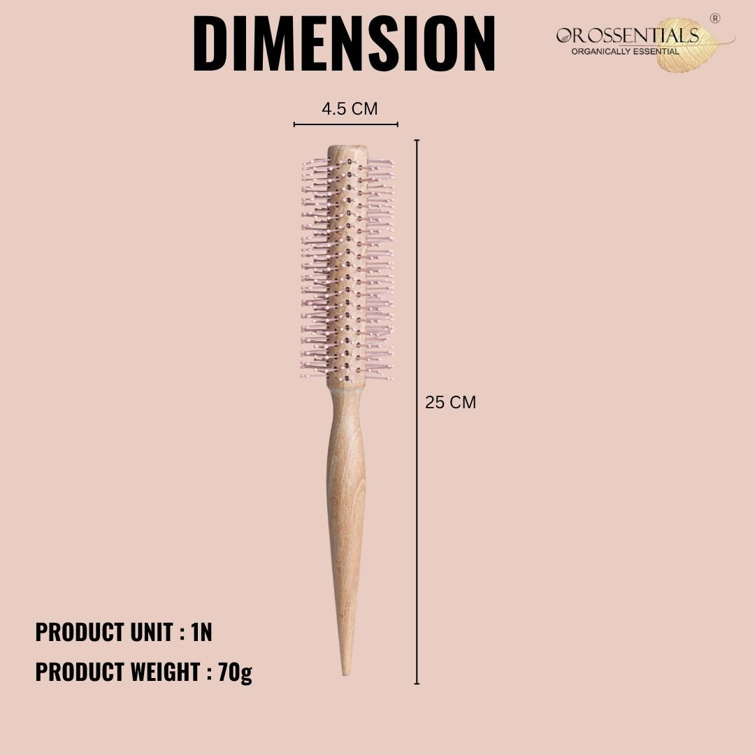 OROSSENTIALS Round Nylon Pink Hair Brush (ORO-053)