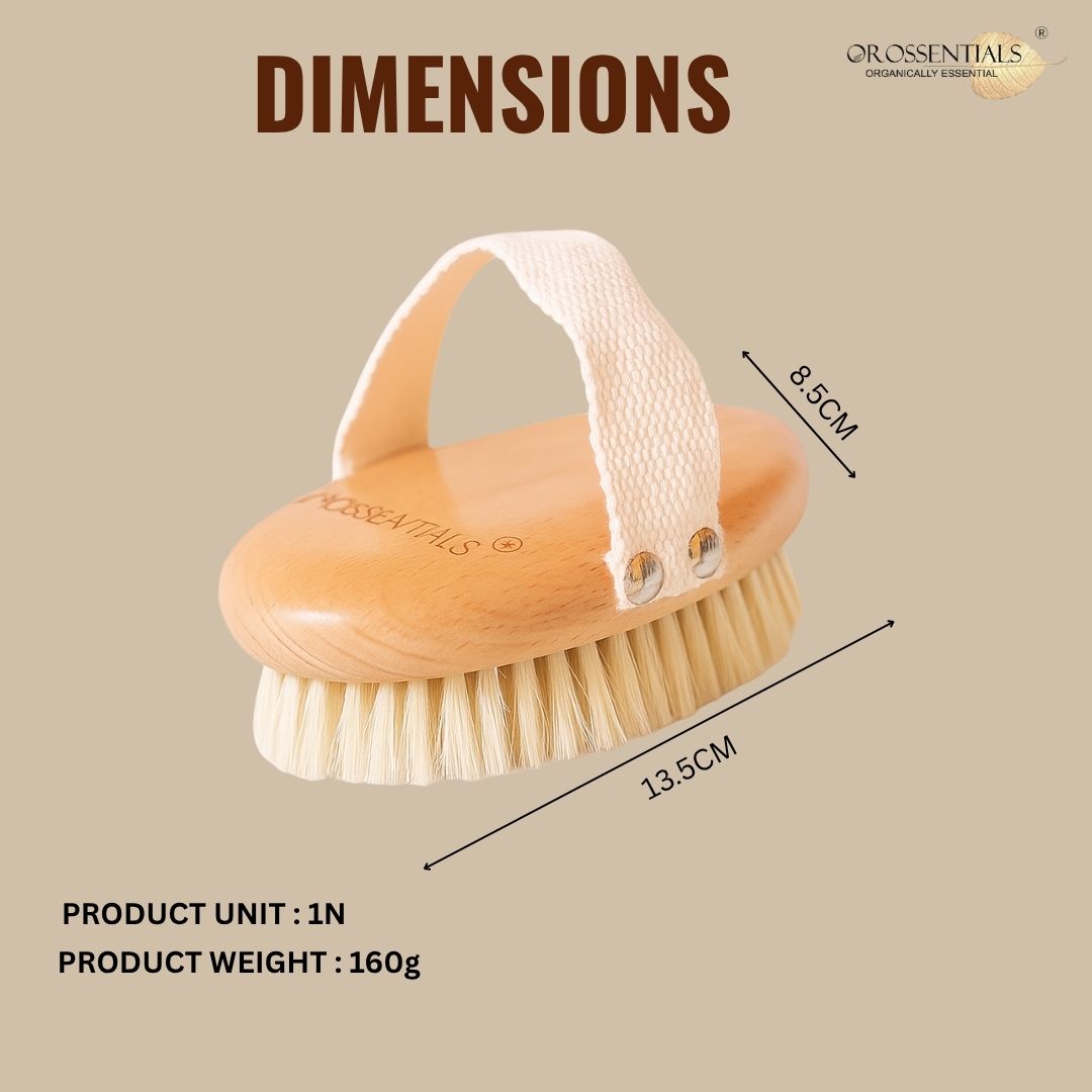 OROSSENTIALS Wooden Dry Body Brush - Premium (ORO-23)