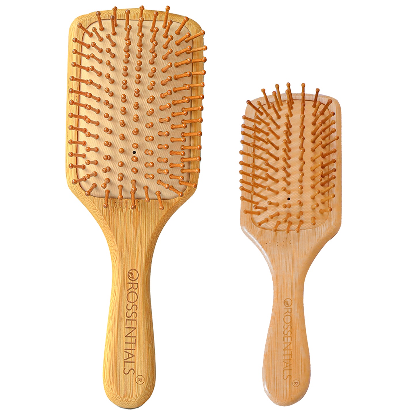 Wooden Hair Brush Rectangle Big & Small Combo Set (BC-11-12-PK2)
