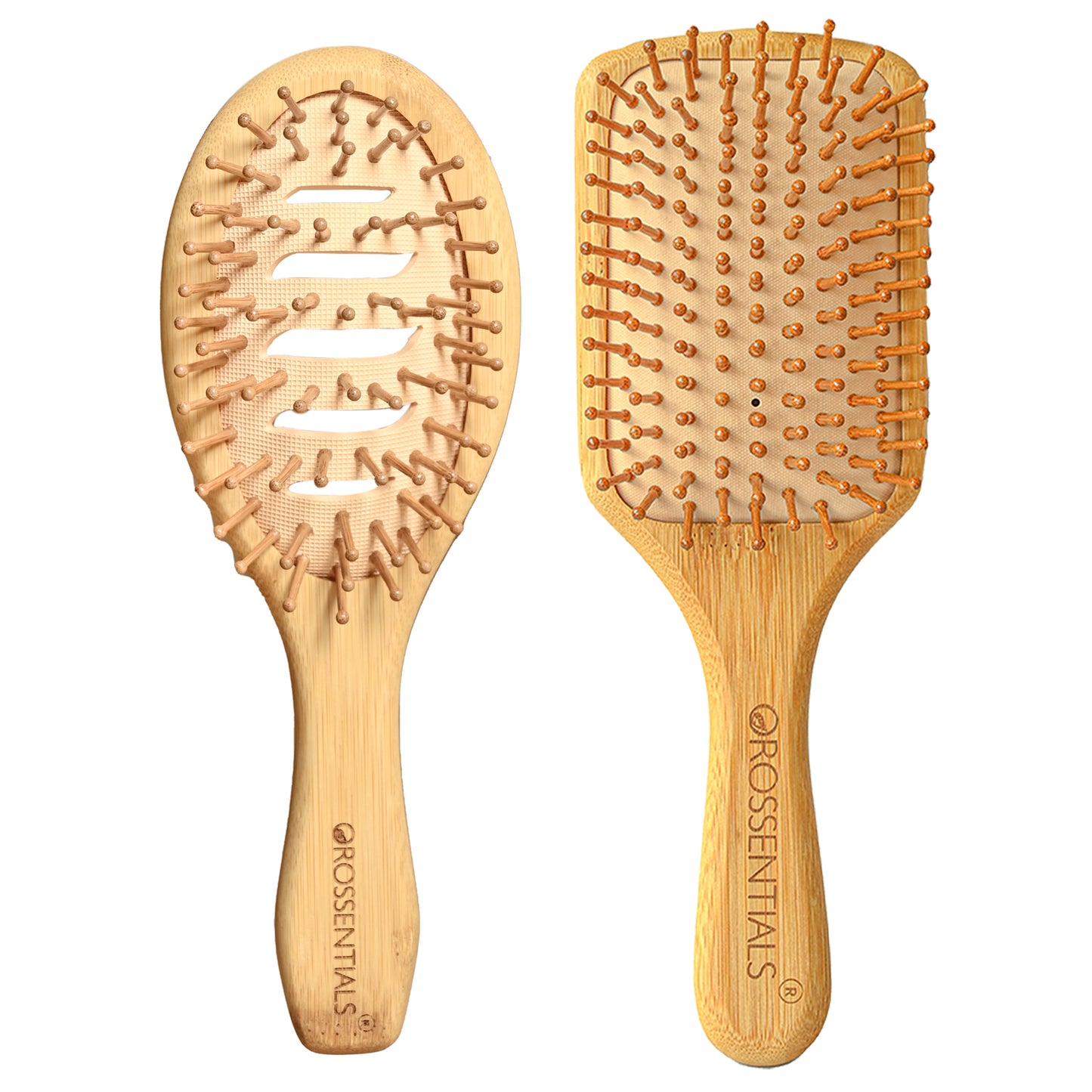 Paddle Bamboo Hair Brush For Women | Detangle Knots Hair Brush for Control Hair Breakage (BC-11-49-PK2)