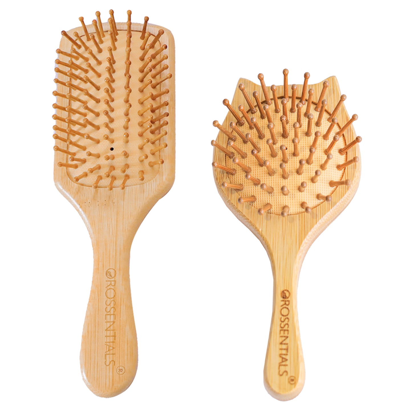 Wooden Hair Brush\Detangling Brush\Bamboo Hair Brush\Eco-Friendly Brush\Natural Hair Car\Sustainable Hair Brush\Scalp Massager Anti-Static Brush\Gentle Hair Brush\Luxury Hair Brush(BC-12-16-PK2)
