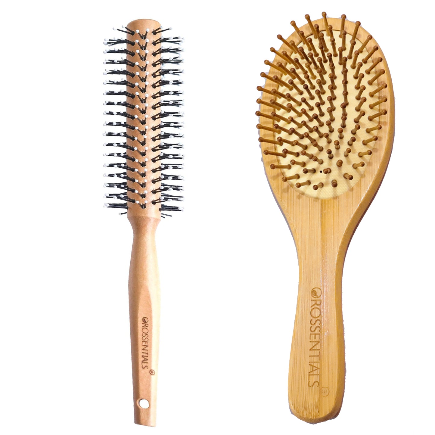 Wooden Round Hair Brush For Blow Drying/oval shape hair brush (BC-13-20)