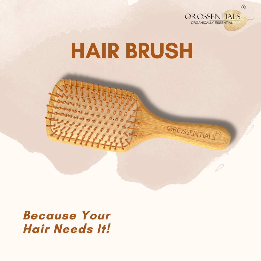 Bamboo Hair Brush With Bamboo Bristles | Rectangle Big & Premium Hair Brush (BC-11-17-PK2)