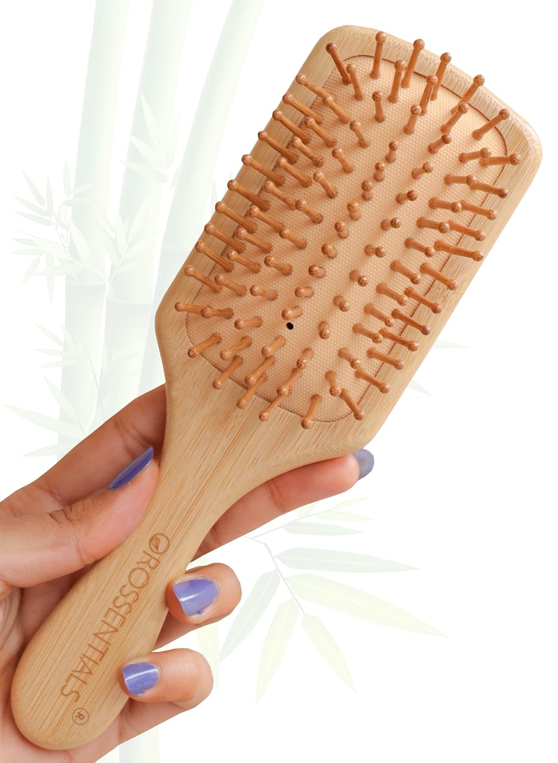 Wooden Hair Brush Rectangle Big & Small Combo Set (BC-11-12-PK2)