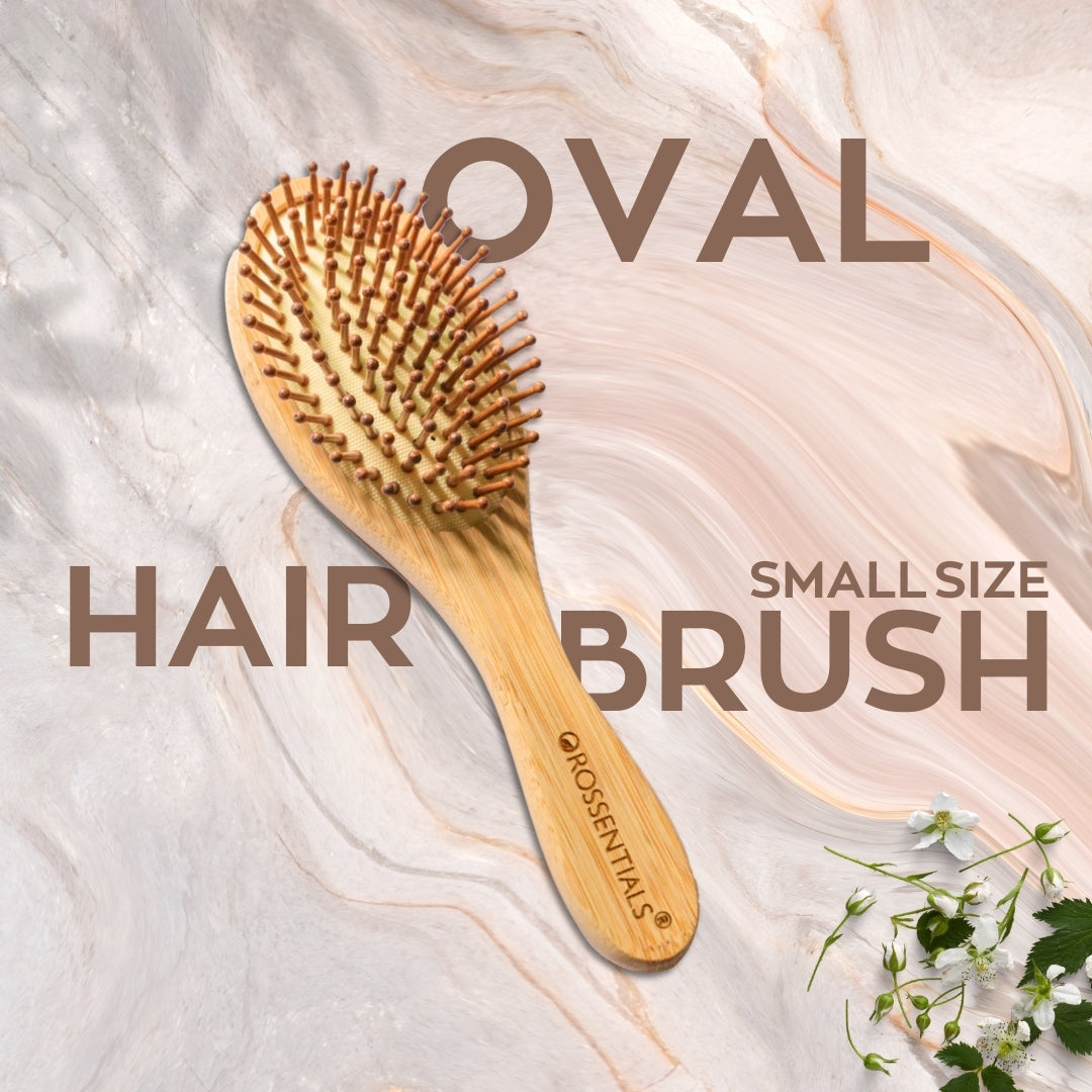 Wooden Small Oval Wooden Hair Brush | Professional Vent Hair Brush Combo Set Of 2 (ORO-014-049)