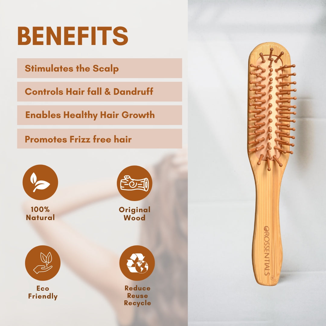 Combo Of Cushion Paddle Hair Brush/Round Hair Comb Brush For Women And Men (BC-13-48)