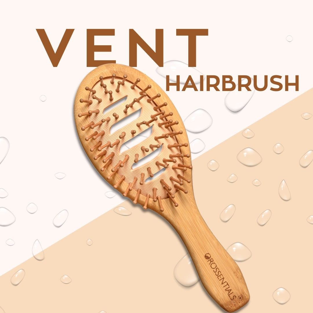 Wooden Small Oval Wooden Hair Brush | Professional Vent Hair Brush Combo Set Of 2 (ORO-014-049)