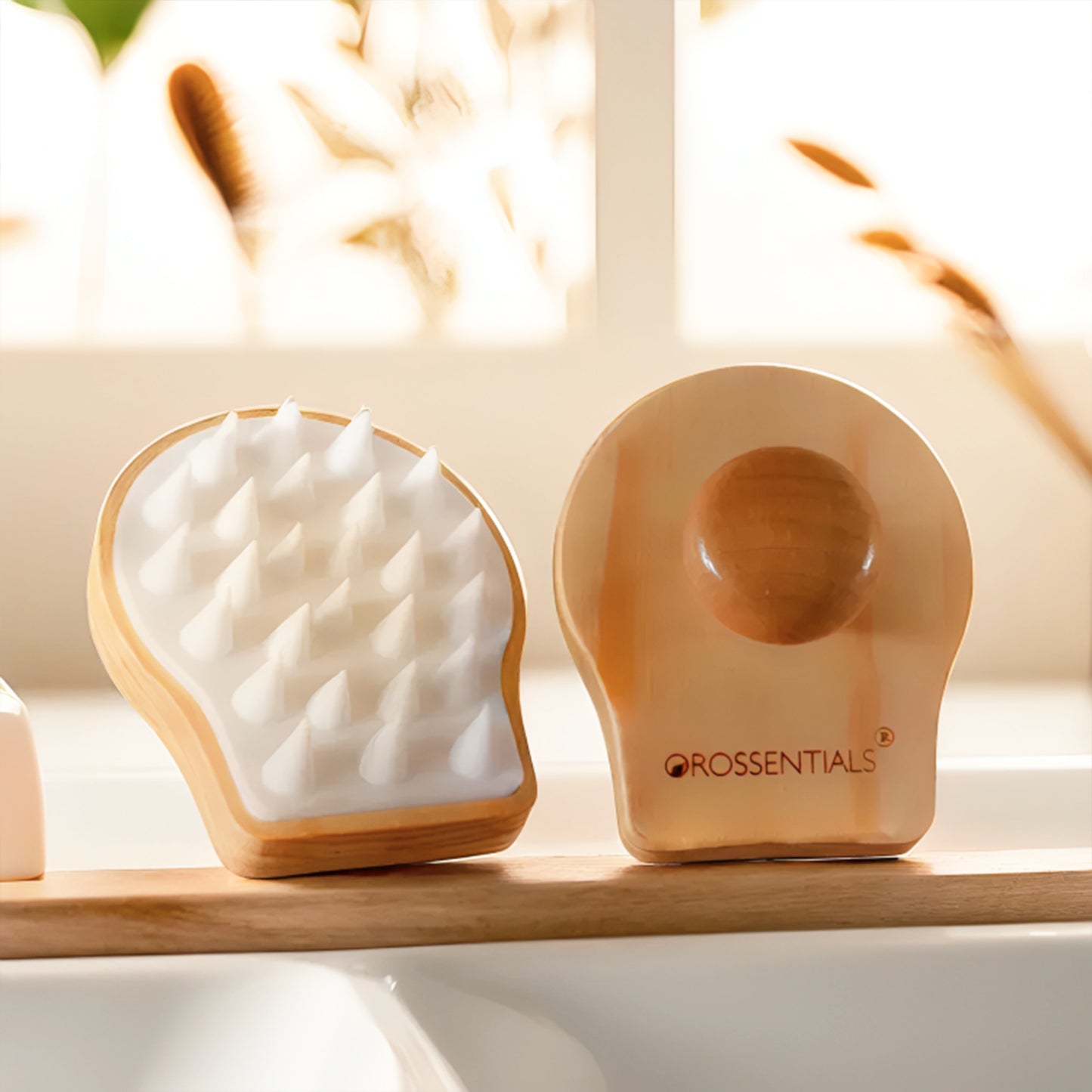 Wooden Scalp Massager (Shampoo Hair Brush With Soft Bristles) | Scalp Massager For Hair Growth