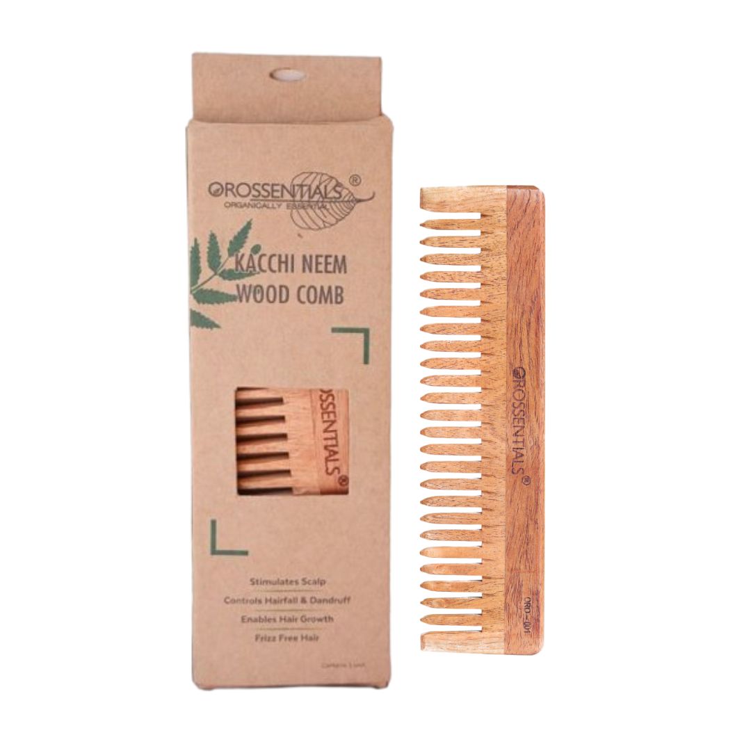 Organic Wide Teeth wooden comb 100% Natural (ORO-001)