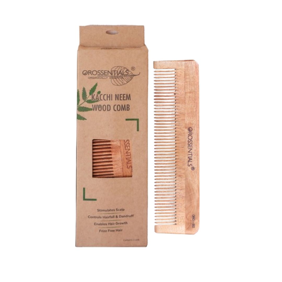 Neem Wood Comb Single Teeth 100% (ORO-002)
