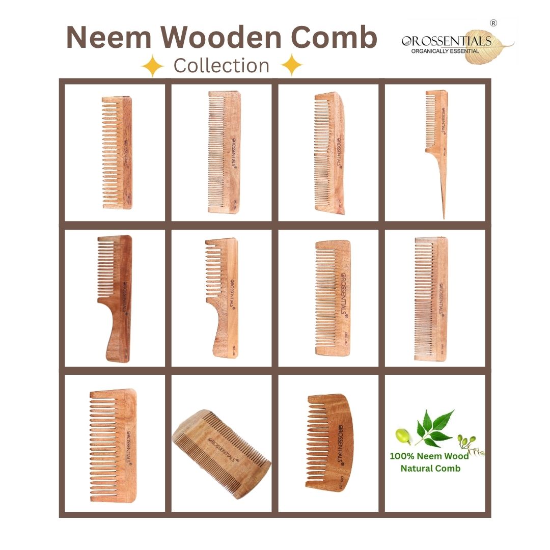 Neem Wood Comb Single Teeth 100% (ORO-002)