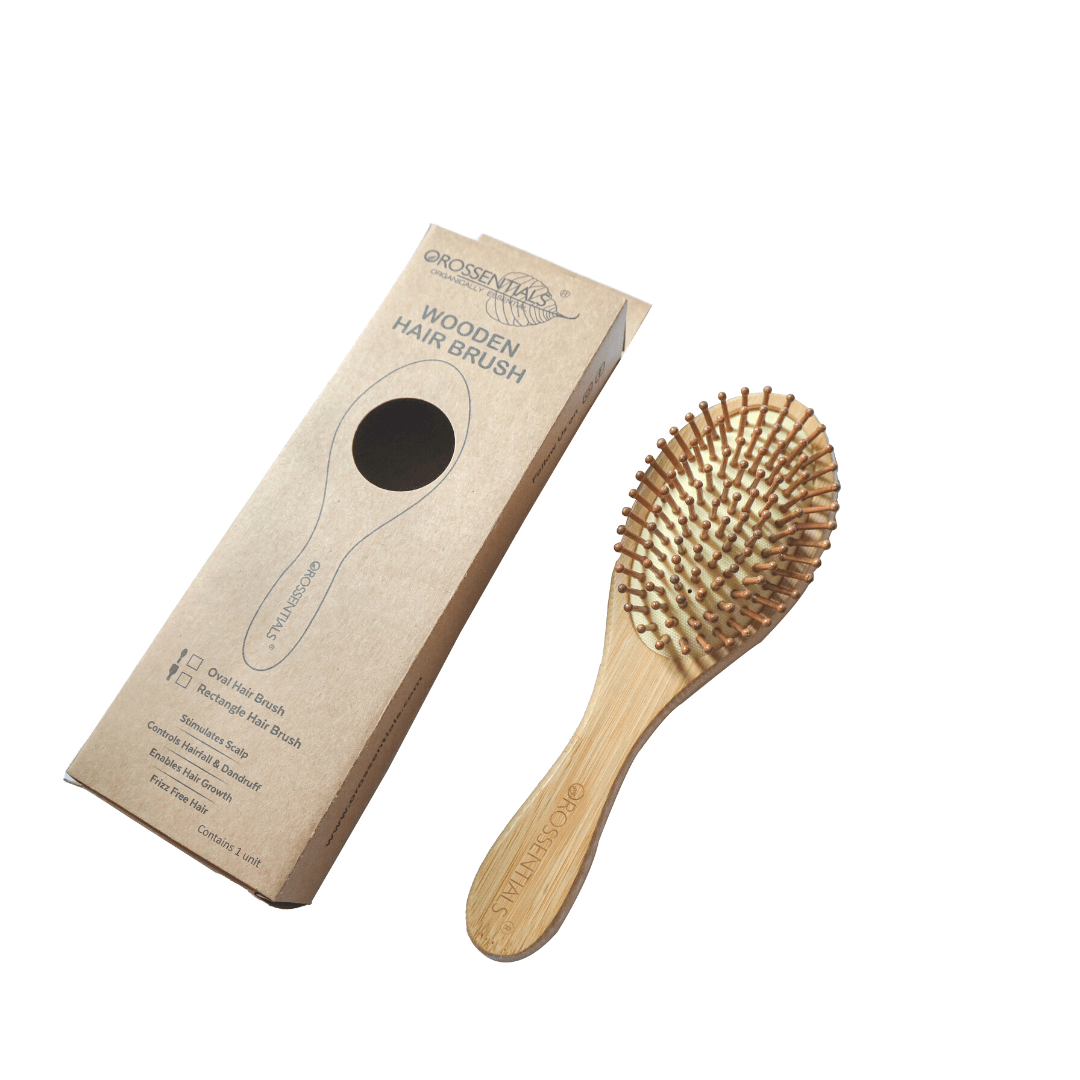 Wooden Hair brush Combo- Set of 2 (Rectangle & oval small)(BC-11-14-PK2)