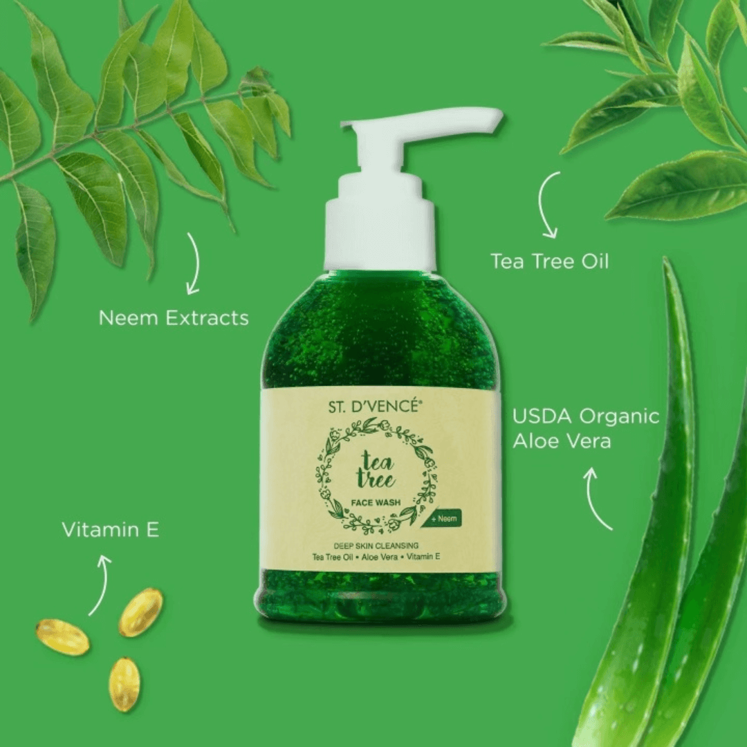 Tea Tree Oil Face Wash With Neem & Aloe Vera, 150 ml