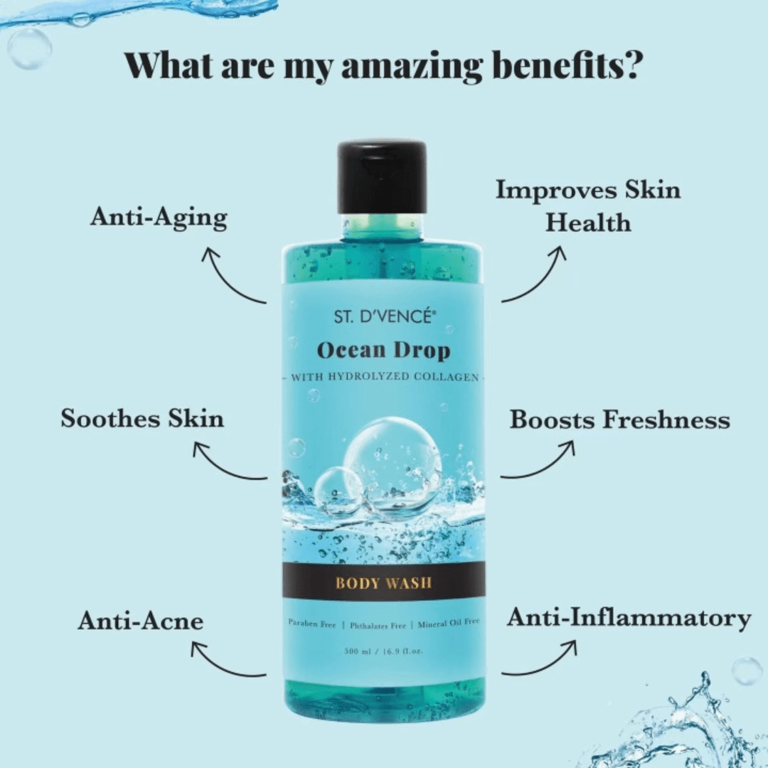Ocean Drop With Hydrolyzed Collagen Body Wash (500ml)