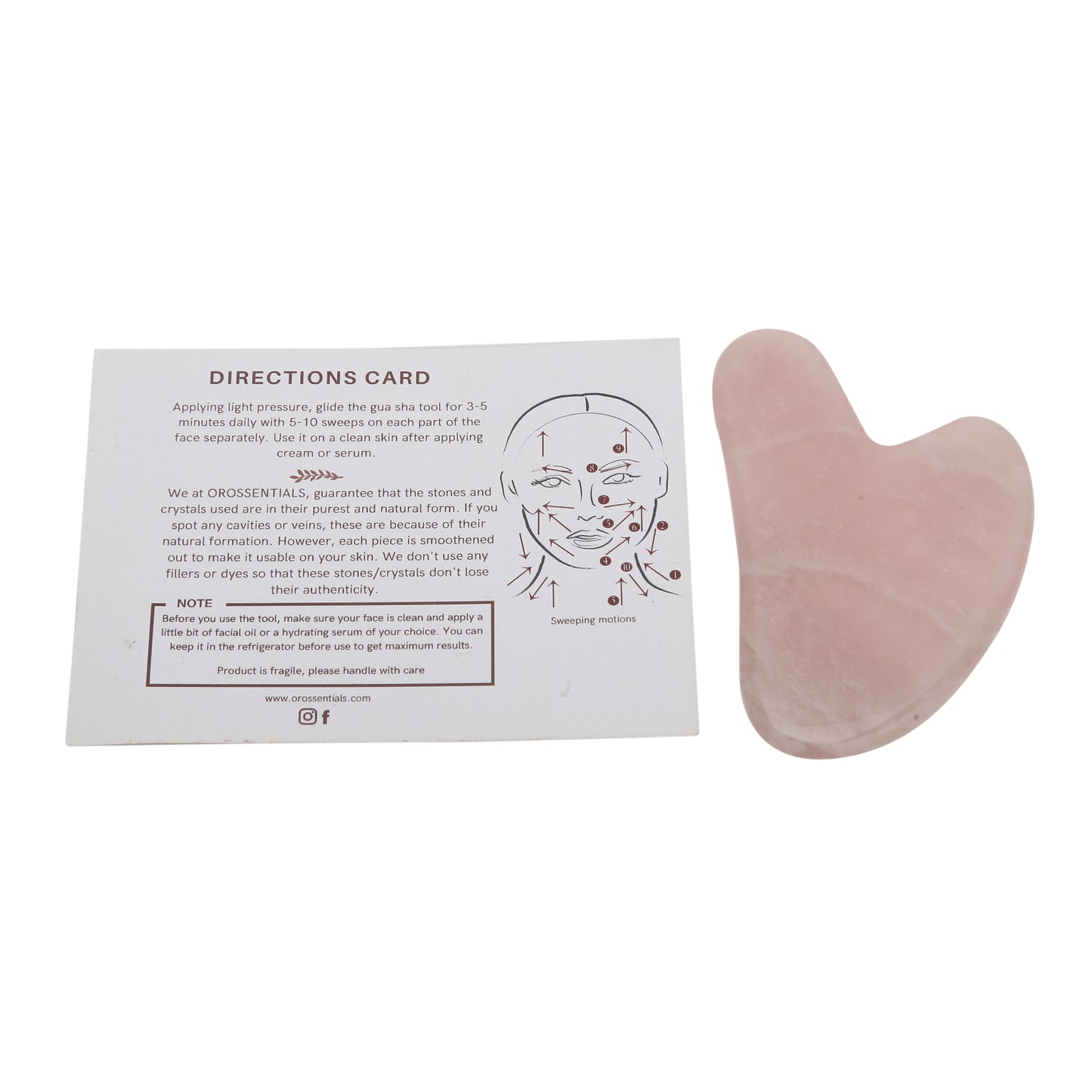 Rose quartz gua sha