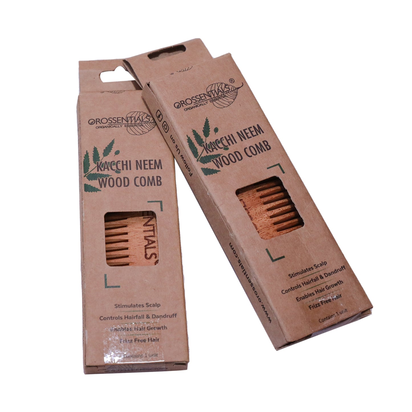 Neem Wooden Comb - Pocket (pack of 2)
