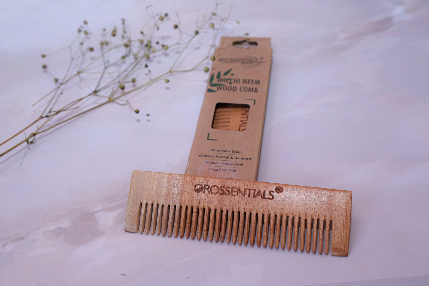 Neem Wooden Comb - Pocket (pack of 2)