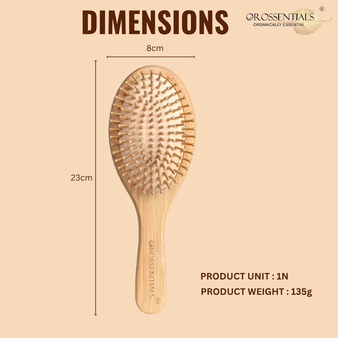OROSSENTIALS Wooden Oval Hair Brush Big (ORO-013)