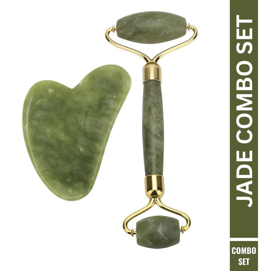 OROSSENTIALS Face Massage Jade Roller And Gua Sha Set (ORO-031)