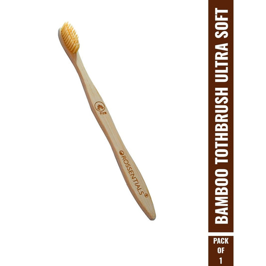 OROSSENTIALS Oral Care Bamboo Toothbrush with Ultra Soft Bristle (1pcs)