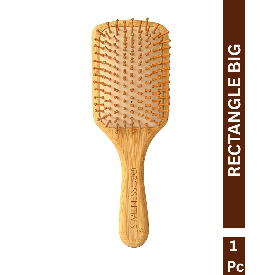 Rectangle Wooden Hair Brush Big Size [ORO-011]
