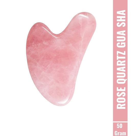 OROSSENTIALS Rose Quartz Gua Sha Tool | Rose Quartz Gua Sha Stone Face Massager (ORO-028)