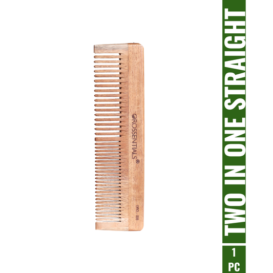 OROSSENTIALS Neem Wooden Comb-Two In One Straight (ORO-008)