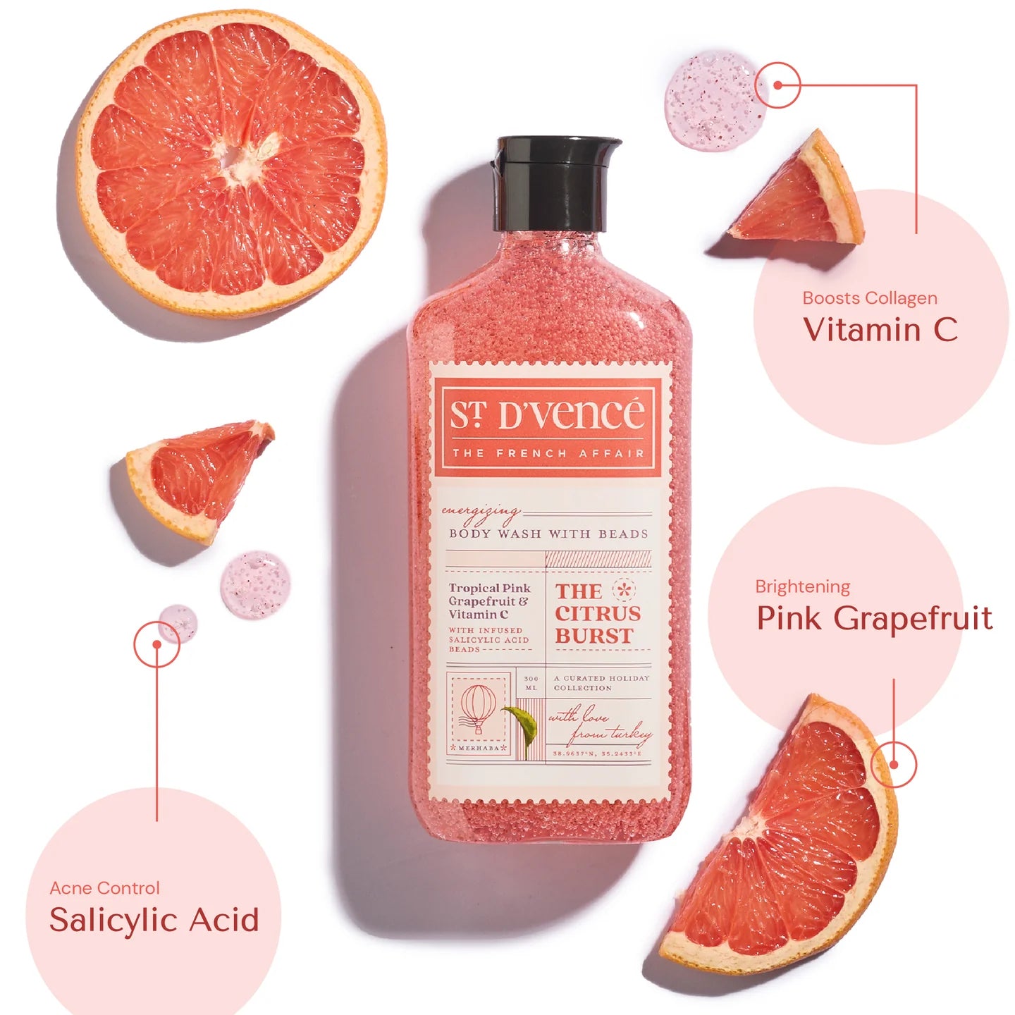 Citrus Burst - Grapefruit & Vit C Body Wash with Salicylic Acid, 300 ml