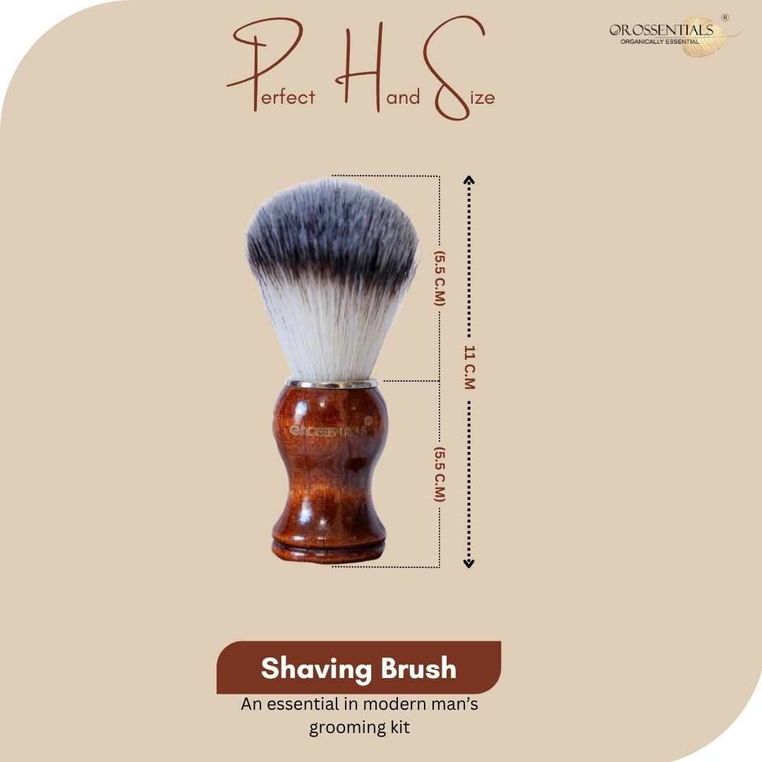 Natural Brown Wooden Shaving Brush For Men [ORO-021]
