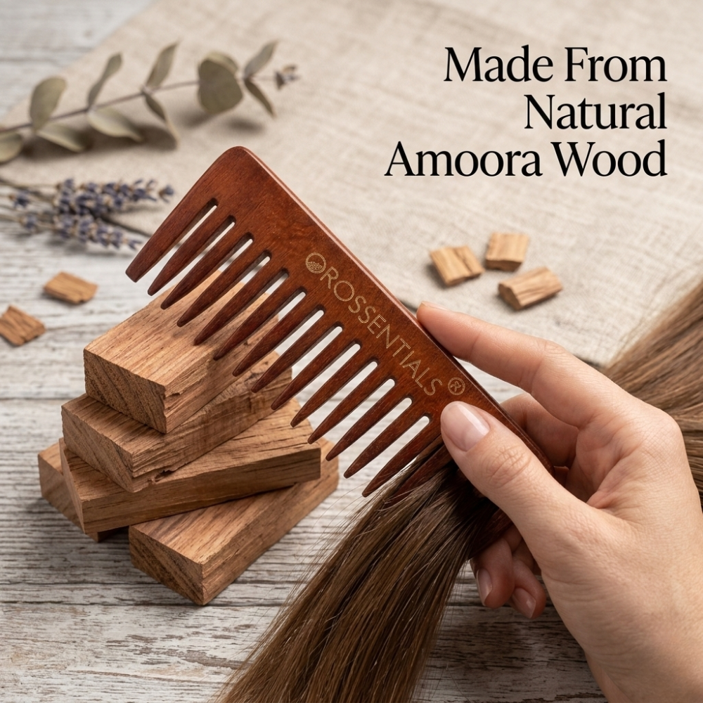 OROSSENTIALS DARK WOOD DETANGLING COMB ORO-061
