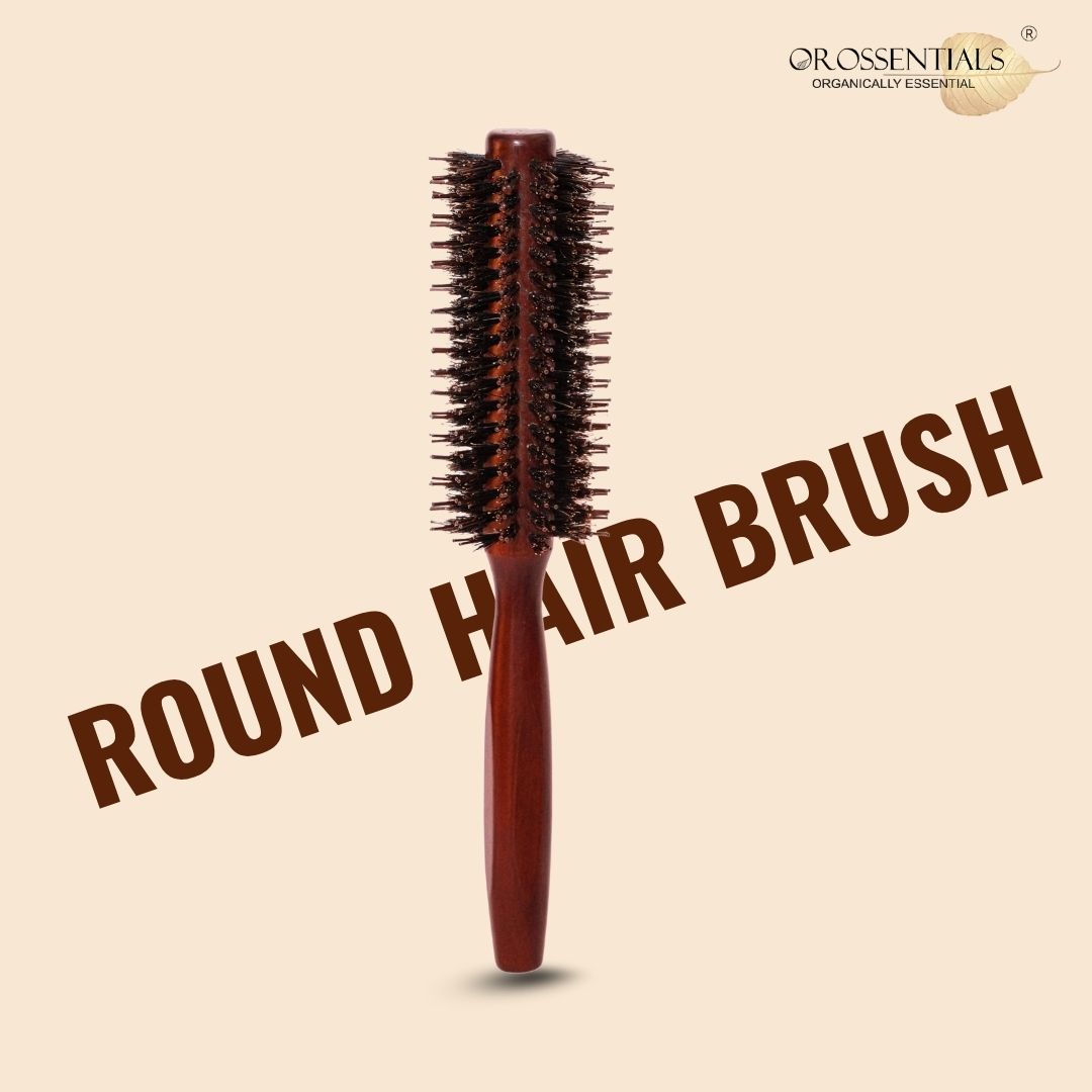 Wooden Round Hair Brush | Wooden Round Hair Brush | Men and Women [ORO-018]