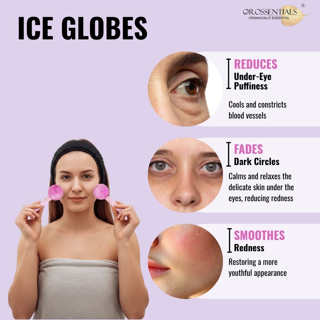 OROSSENTIALS Facial Ice Globe | Facial Massage Tools for Neck Eye Circle (ORO-041)